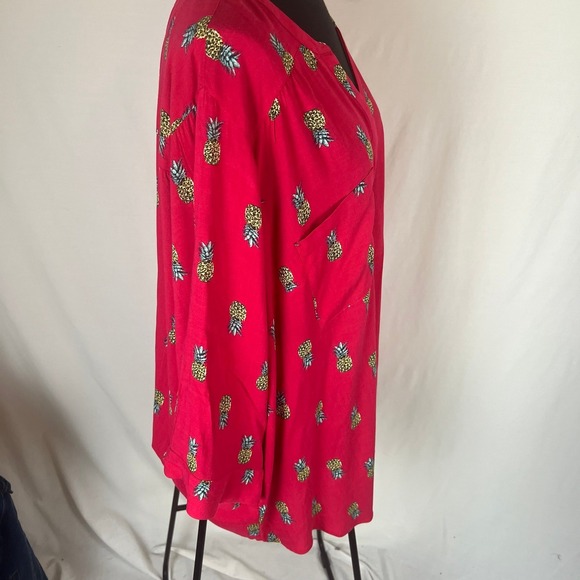 Torrid Harper Rayon Slub Pullover 3/4 Sleeve Blouse sz 5/5x - Picture 7 of 9